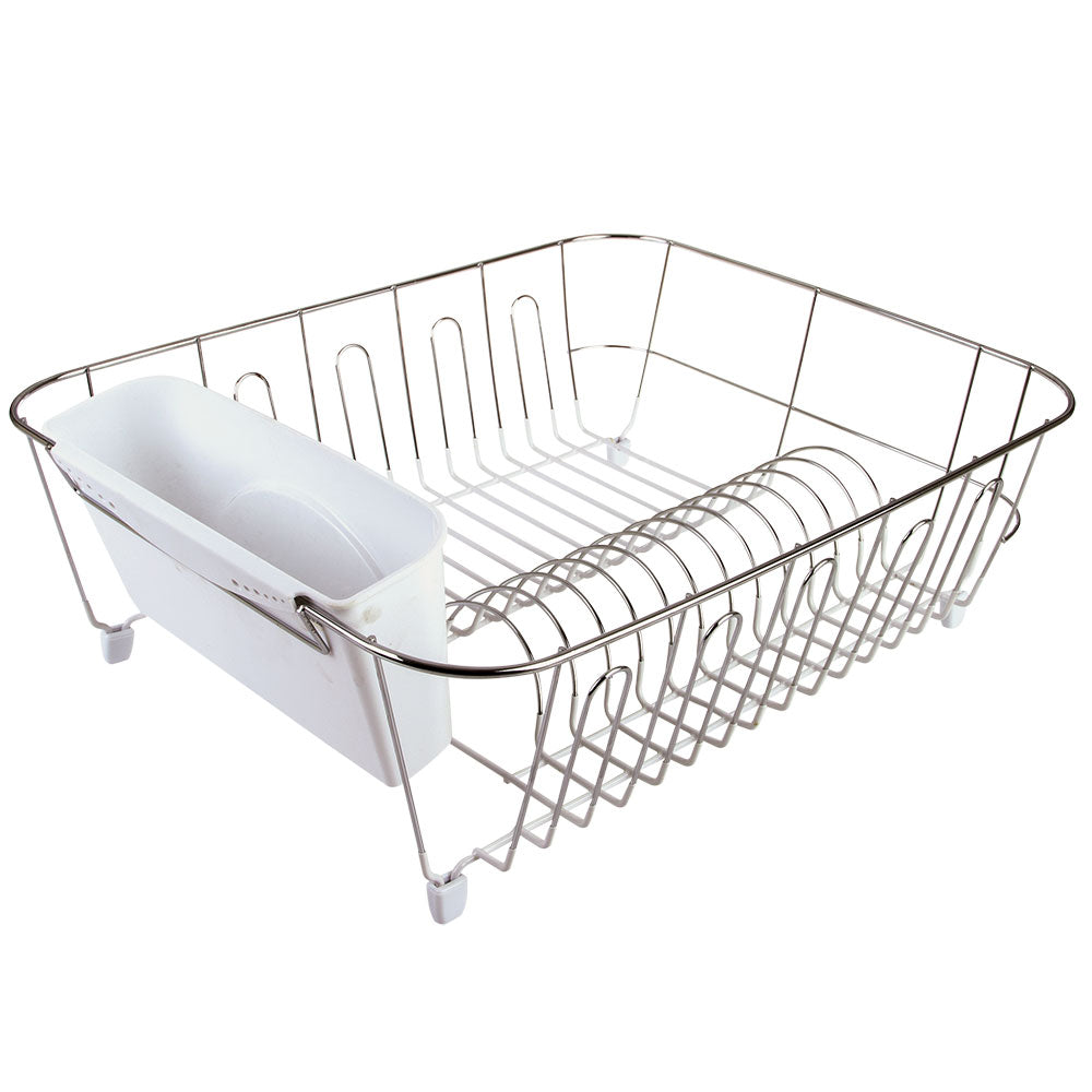 D.Line Small Dish Drainer Chrome/PVC with Caddy