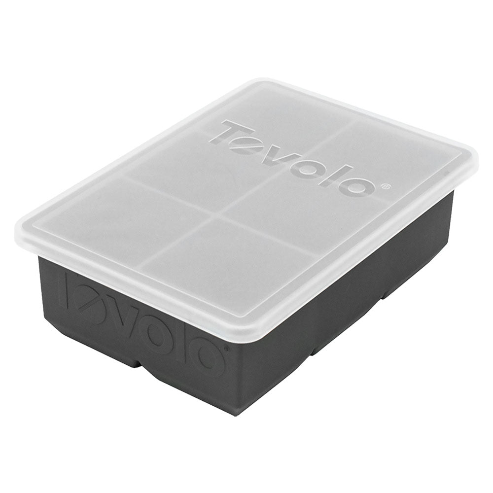 Tovolo King Cube Ice Tray with Lid (Charcoal)
