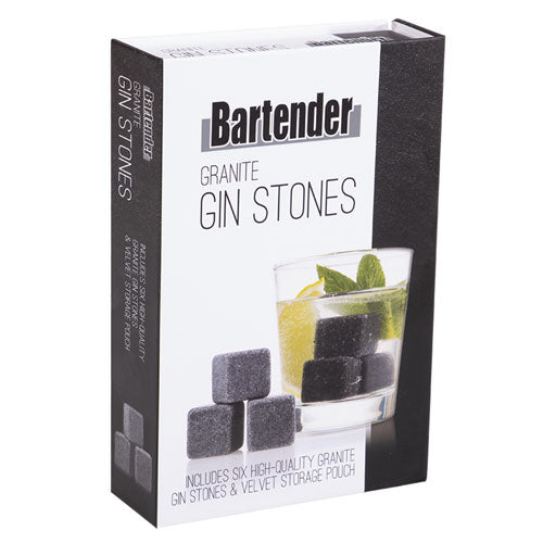 Bartender Gin Stones with Bag (Set of 6)