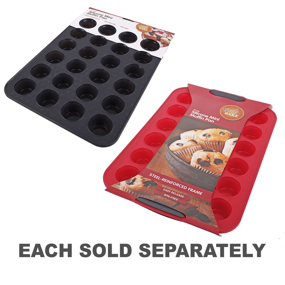 Daily Bake Silicone 24-Cup Mini Muffin Pan