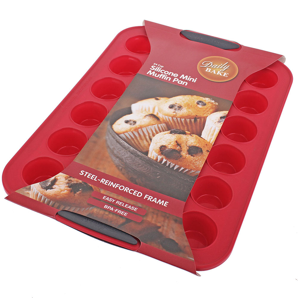 Daily Bake Mini-Muffinform aus Silikon für 24 Tassen