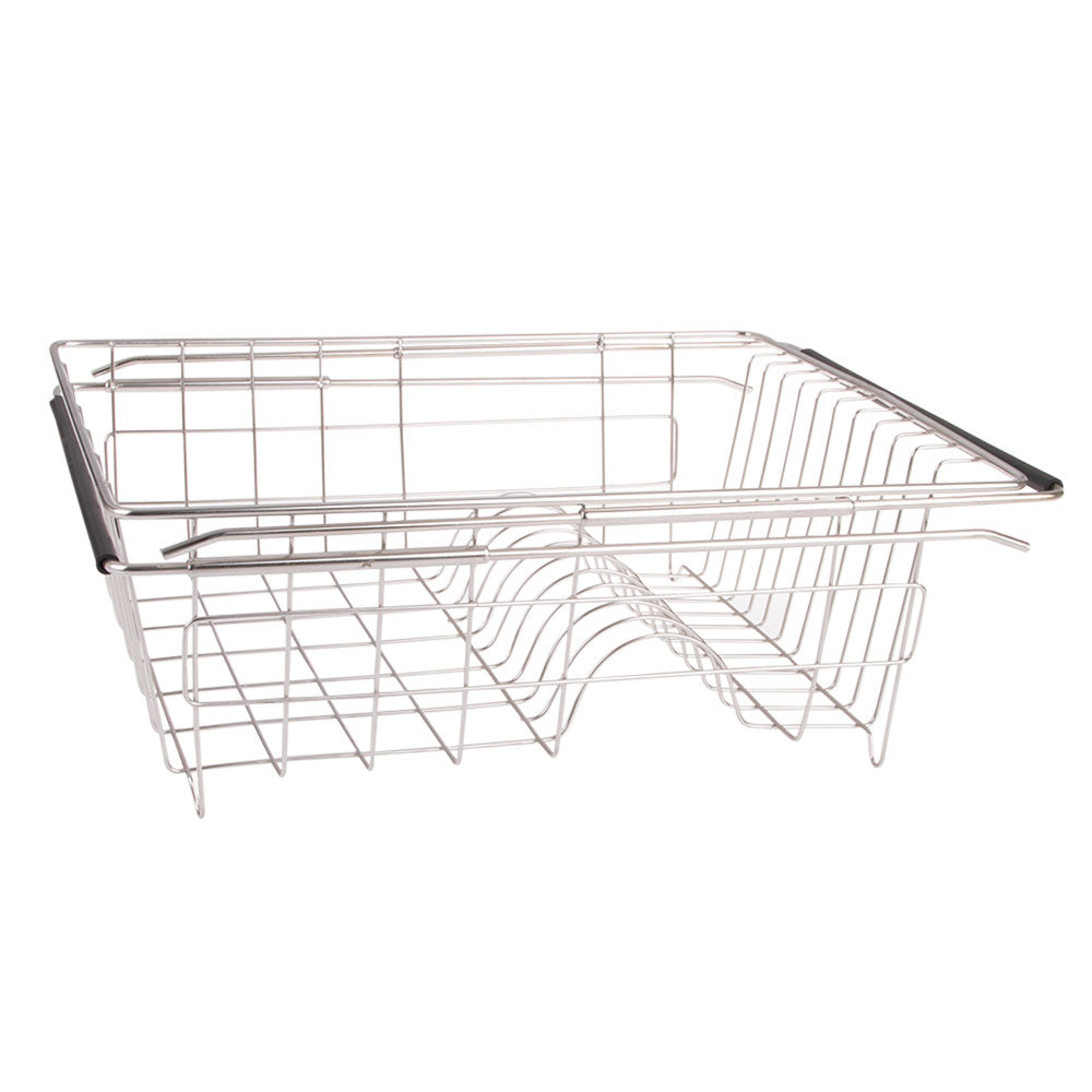 Stainless Steel Expandable In-Sink Dish Rack (35x30x12.7cm)