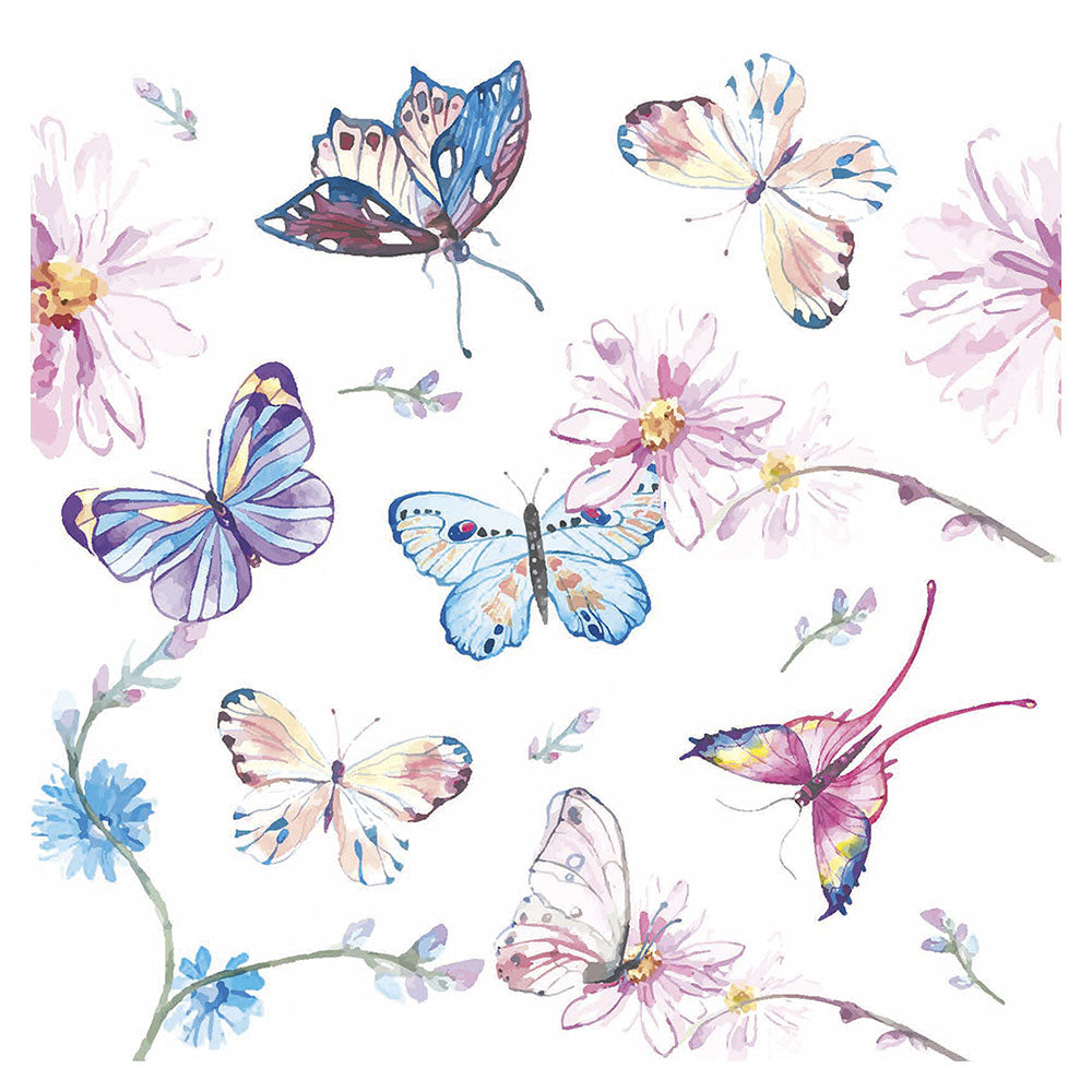 Papel+projetar guardanapos de almoço de borboletas