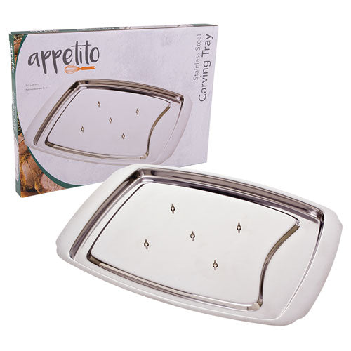 Appetito Stainless Steel Spike Carving Tray