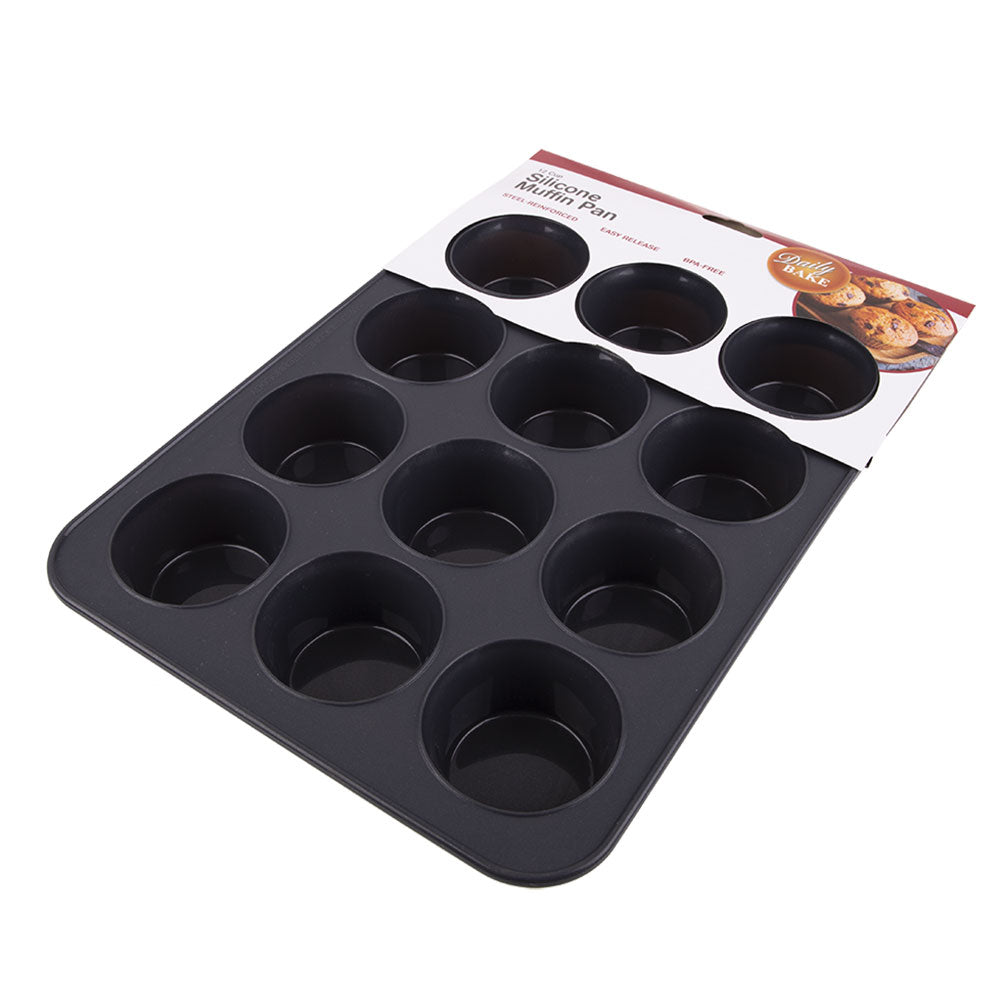Daily Bake Silicone 12-Cup Muffin Pan