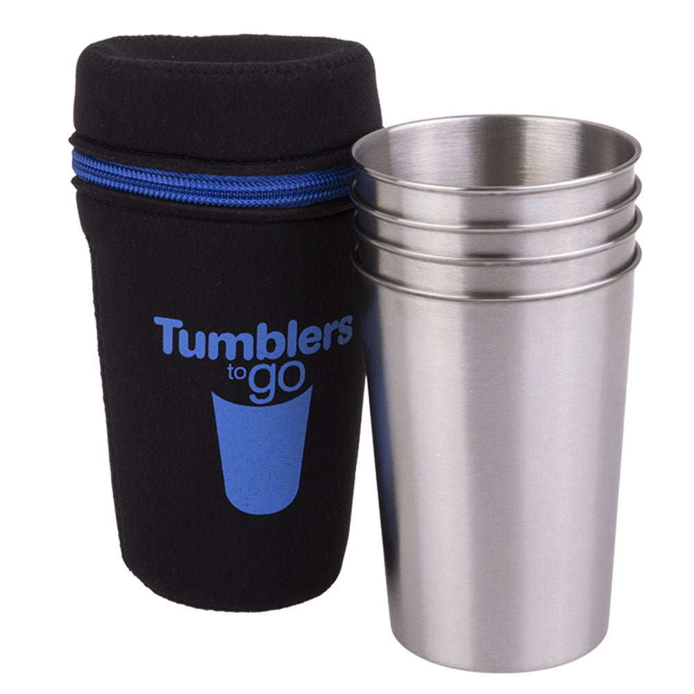 Go Stainless Steel Tumblers to Go with Case 350mL (Set of 4)