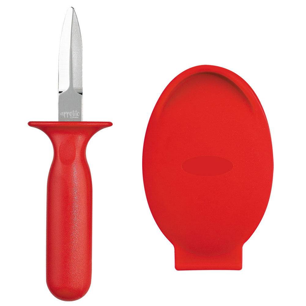 Appetito Oyster Shucking Set (Red)