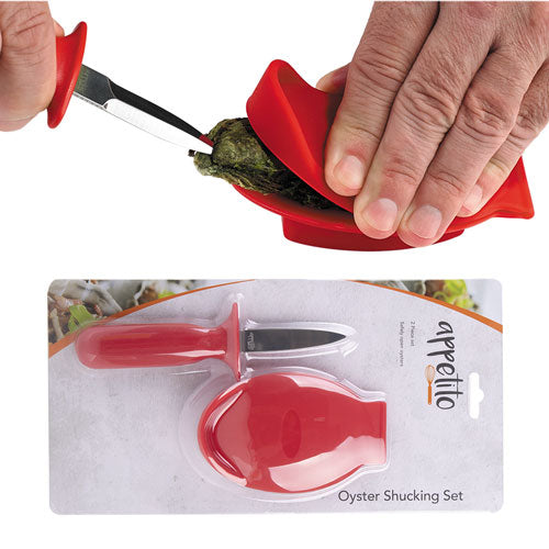 Appetito Oyster Shucking Set (Red)