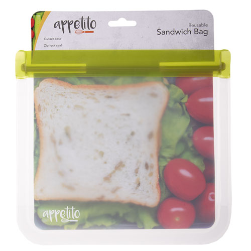 Appetito Reusable Sandwich Bag (Green)
