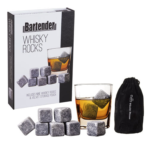Bartender Whisky Rocks with Bag (Set of 9)