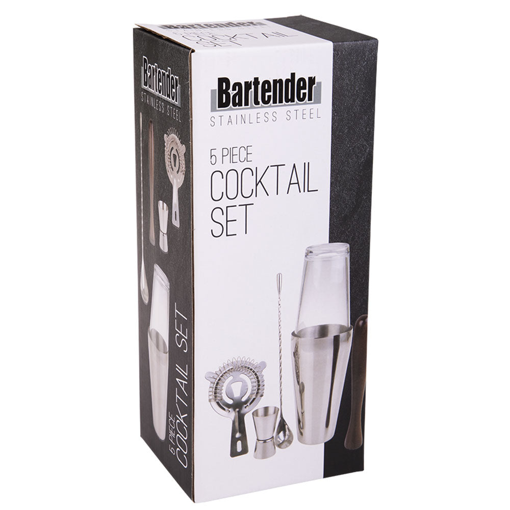 Barkeeper-Cocktail-Set aus Edelstahl