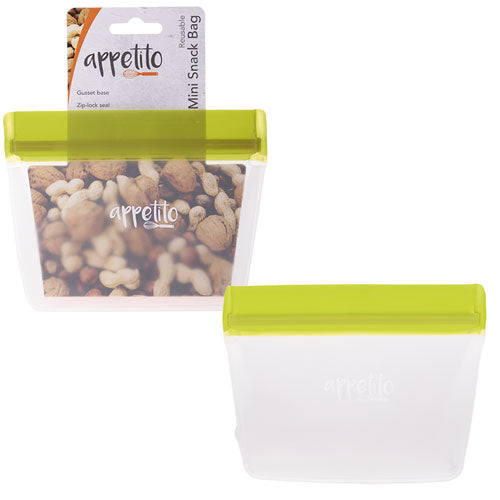 Appetito Reusable Mini Snack Bag (Green)