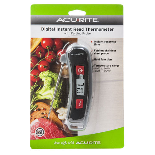 Acurite Digitales Sofortablese-Thermometer mit klappbarer Sonde
