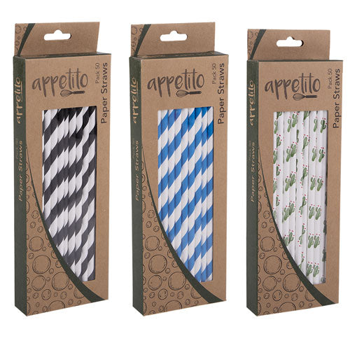 Appetito Paper Straws (Pack of 50)