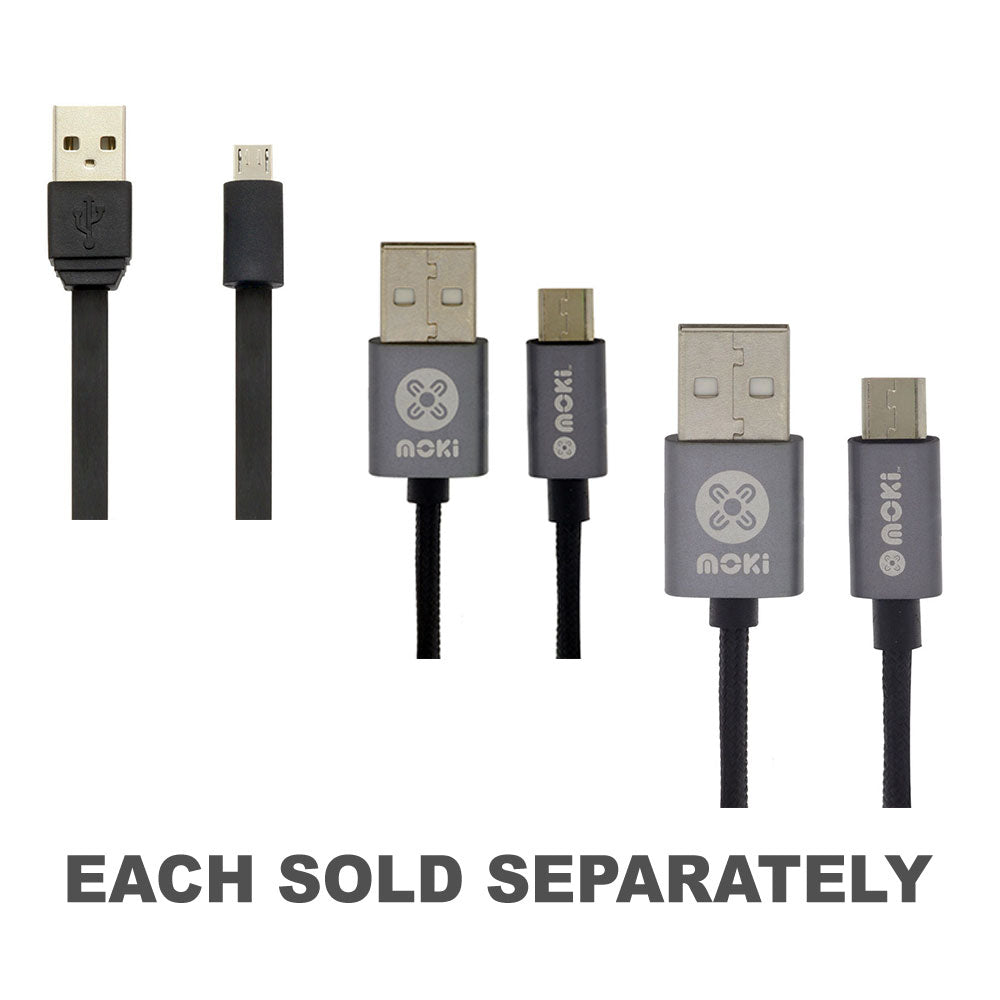 Moki Braided Micro-USB SynCharge Cable (Black)