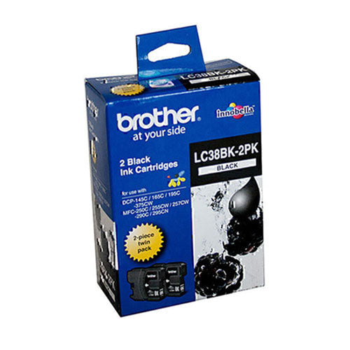Brother LC38 Cartridge Twin Pack (Black)