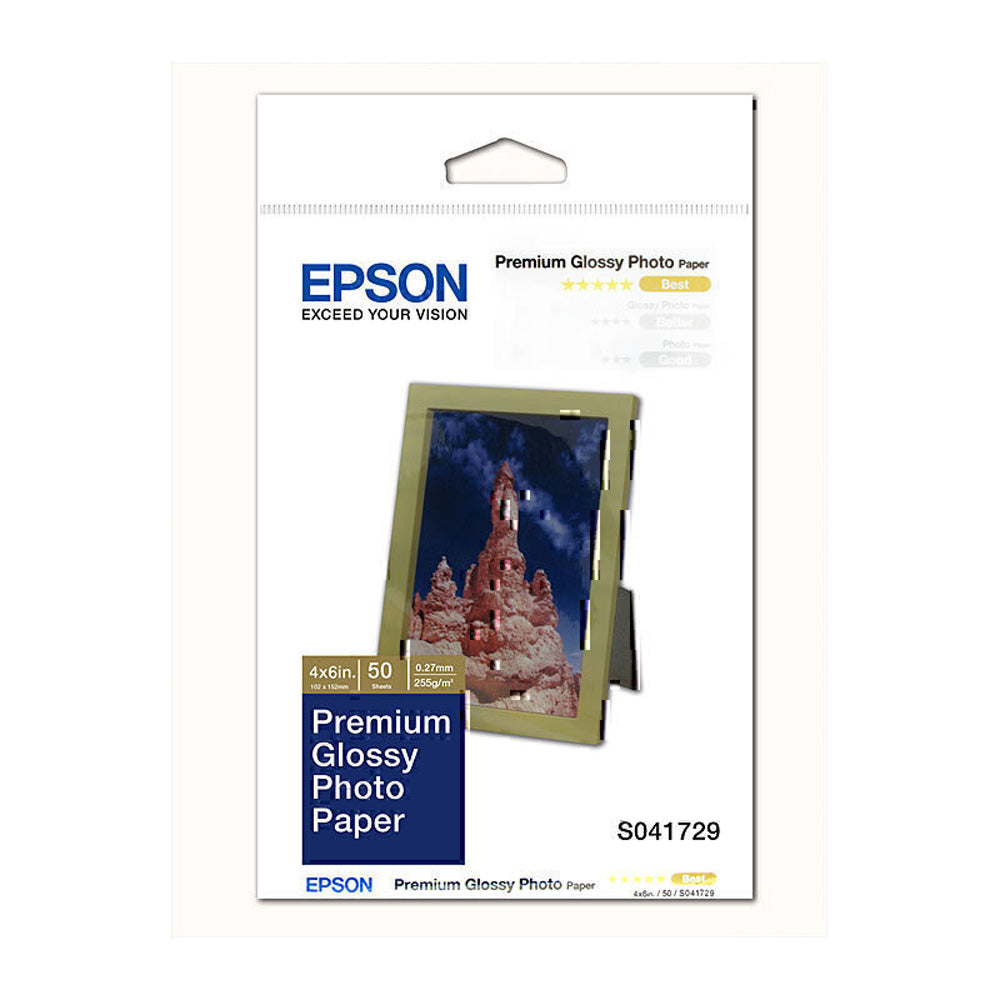 Epson Premium Glossy Photo Paper 50pc (4x6in)
