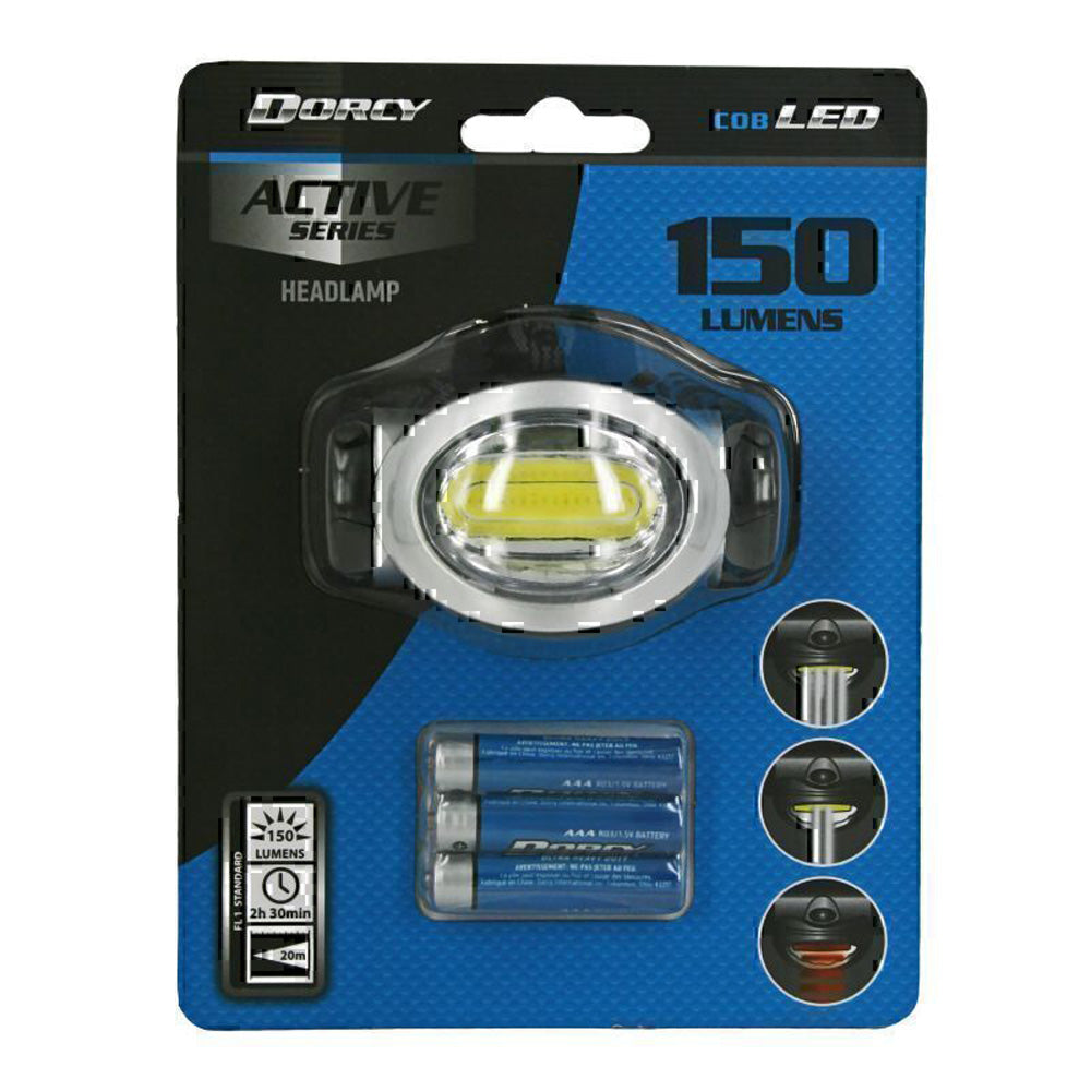 LED-Stirnlampe der Dorcy Active-Serie mit 150 Lumen