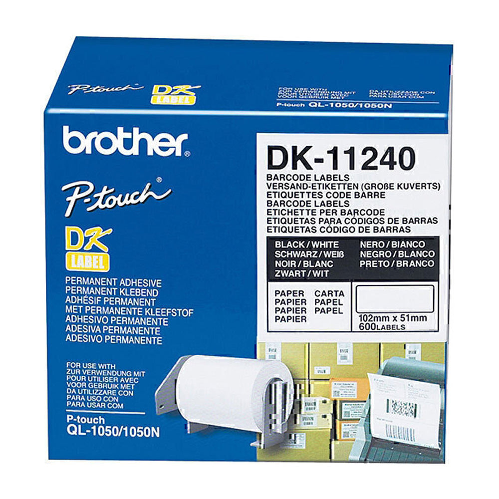 Brother DK11240 White Barcode Label (102x51mm)