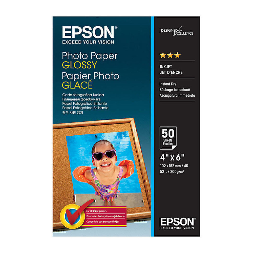 Epson Glossy Photo Paper 50pc (4x6in)