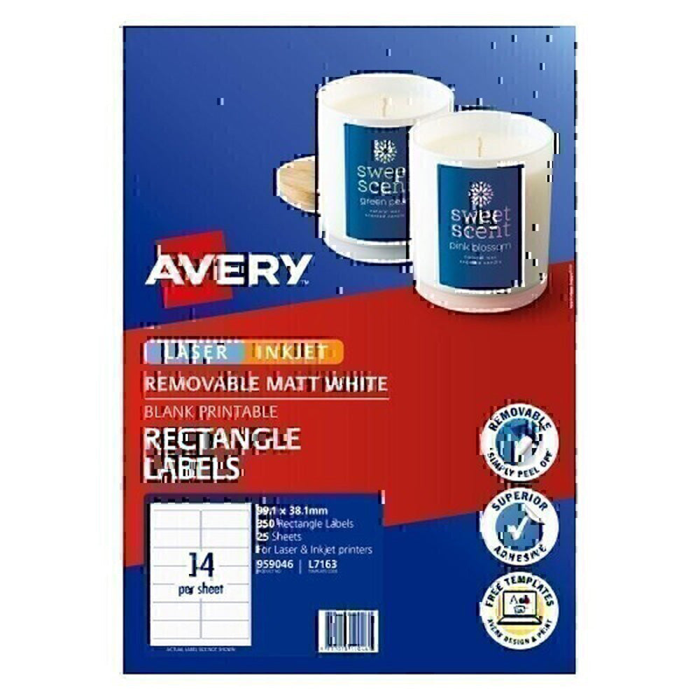 Avery Removable Multi-Purpose Labels 14Up 350pk