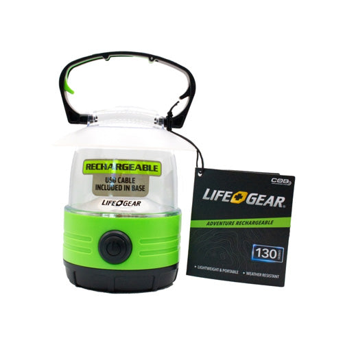 LifeGear Adventure 130-Lumen Rechargeable Mini LED Lantern