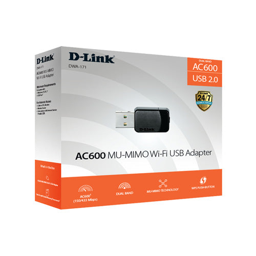 D-Link Wireless AC600 Dual Band MU-MIMO Nano USB Adapter