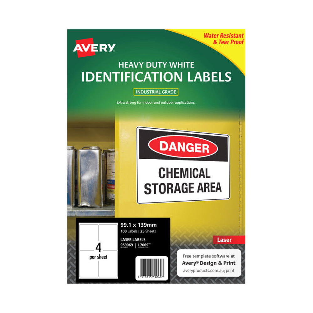 Avery Heavy Duty Laser Labels 25pk