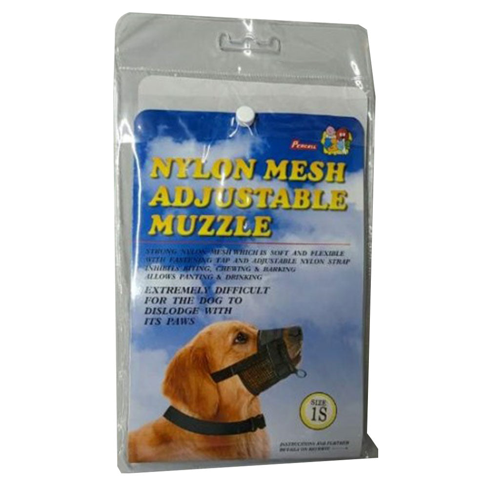 Percell Adjustable Nylon Mesh Dog Muzzle