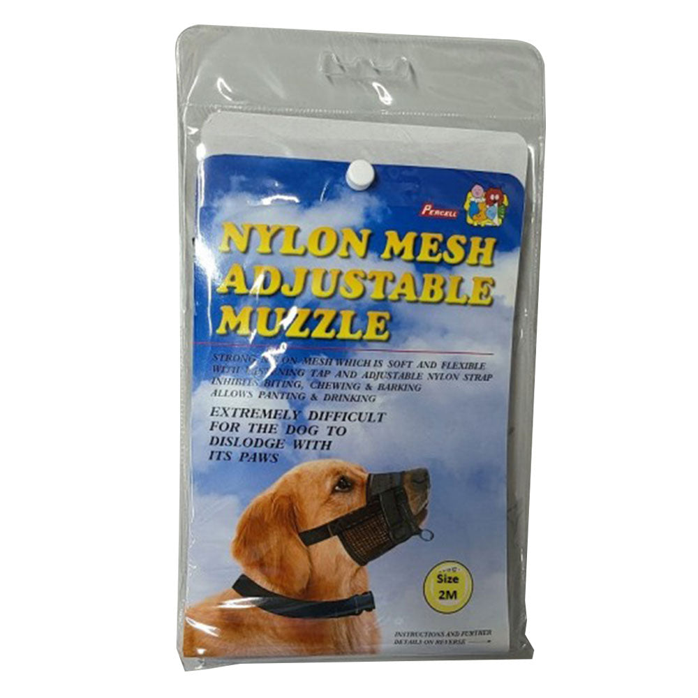 Percell Adjustable Nylon Mesh Dog Muzzle