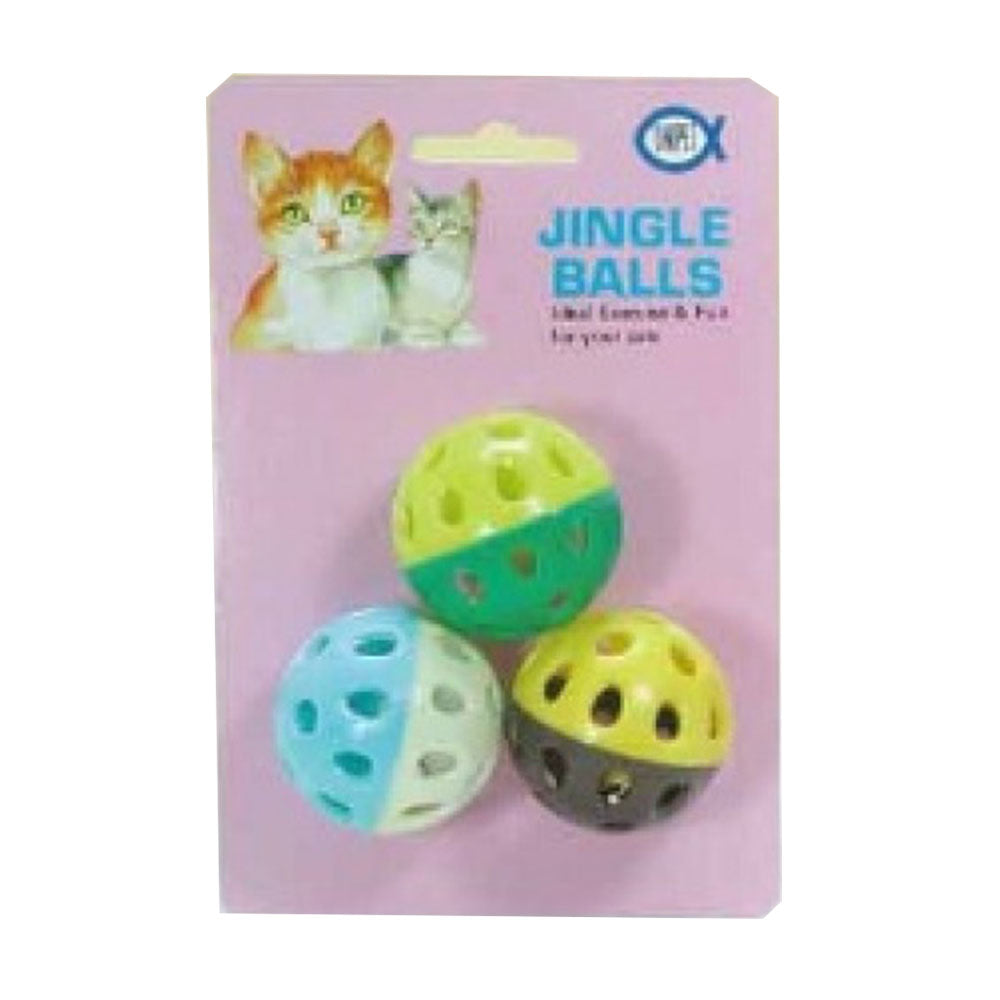 UniPet Heavy Duty Jingle Bell Cat Toy 3pcs