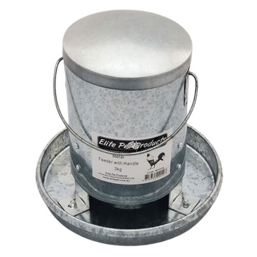 Elite Pet Metal Poultry Feeder with Handle