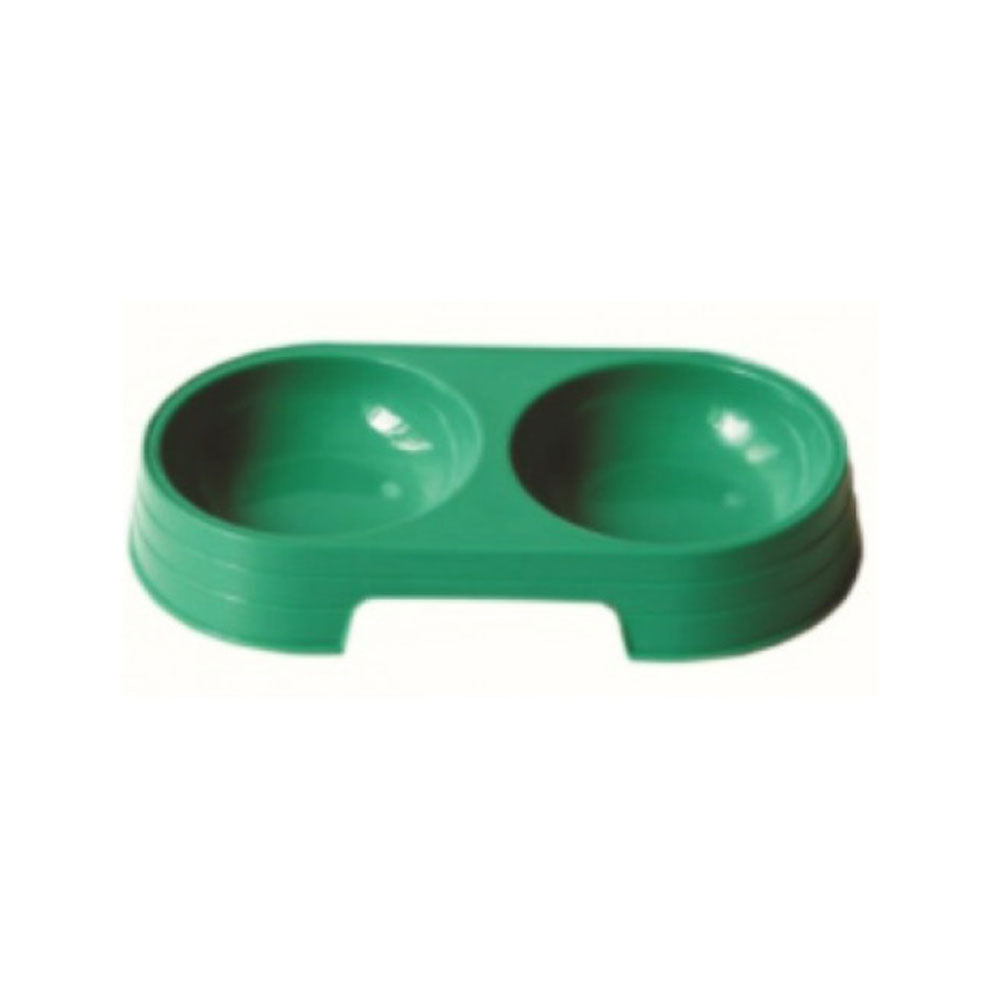 Twin Dog Bowl (Green)