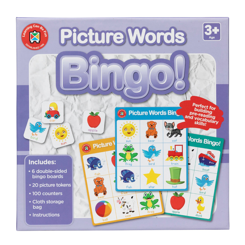 Picture Words Bingo Educational Game