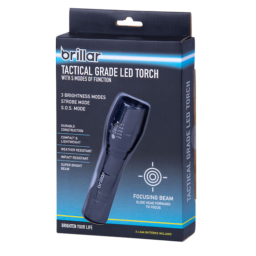 Brillar Tactical Grade LED Torch with 5 Mode Function