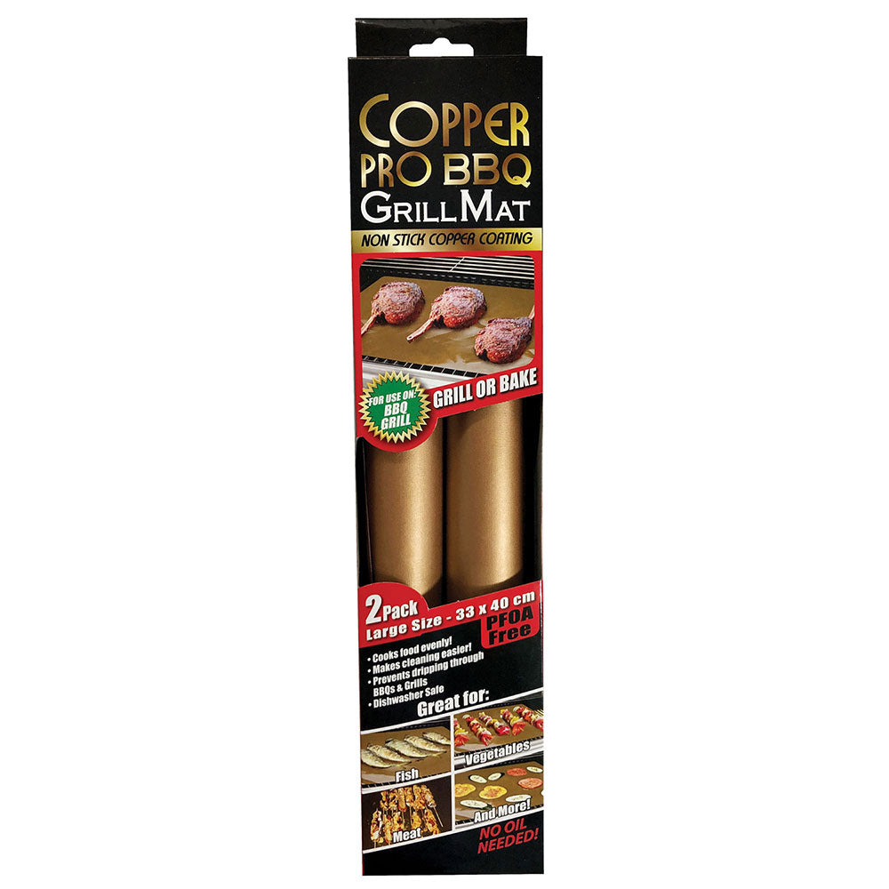 Copper Grill Matt Non-Stick BBQ Liner