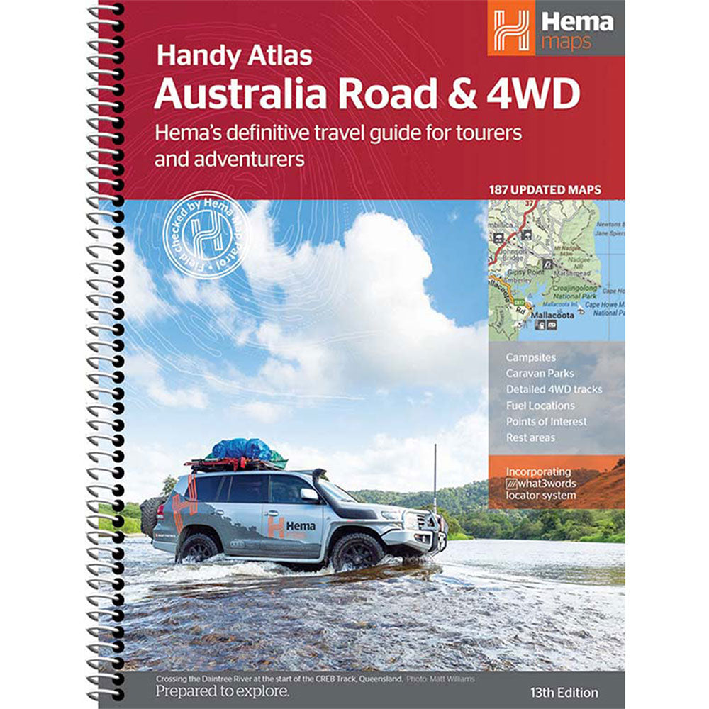 Hema Australian Handy Road og 4WD Atlas (Spiral Bound)