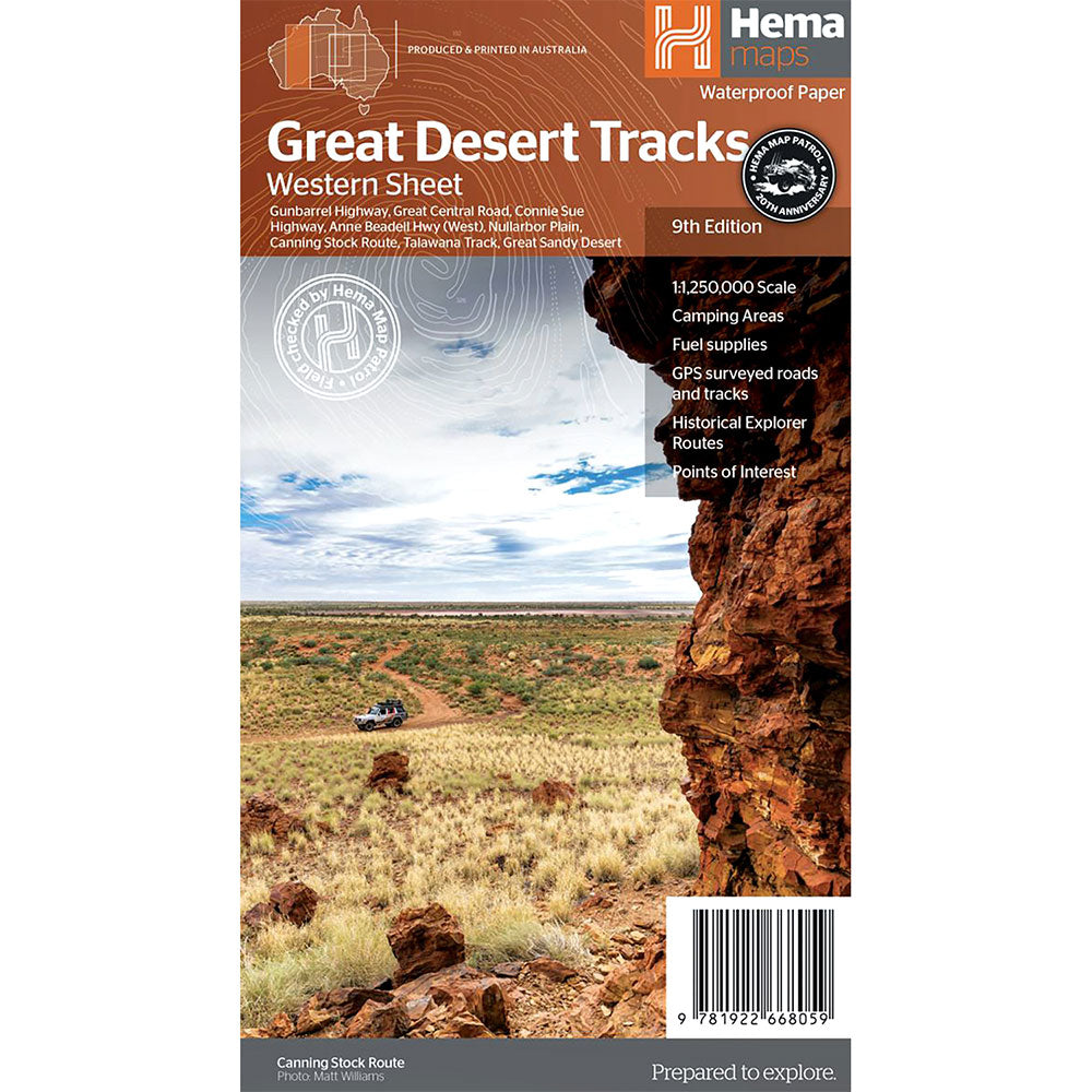 Hema Great Desert Tracks Western Sheet-Karte