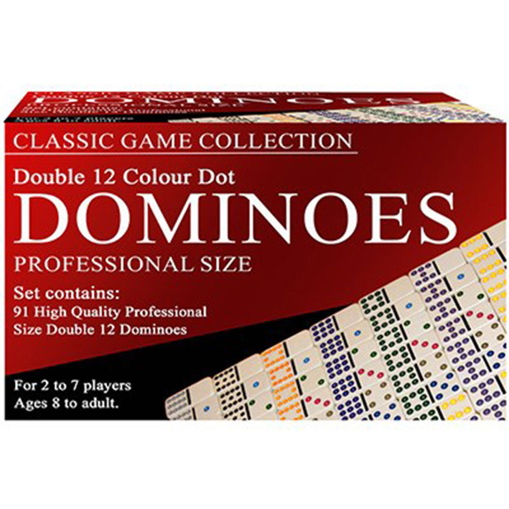 Double 12 Colour Dot Dominoes (Professional Size)