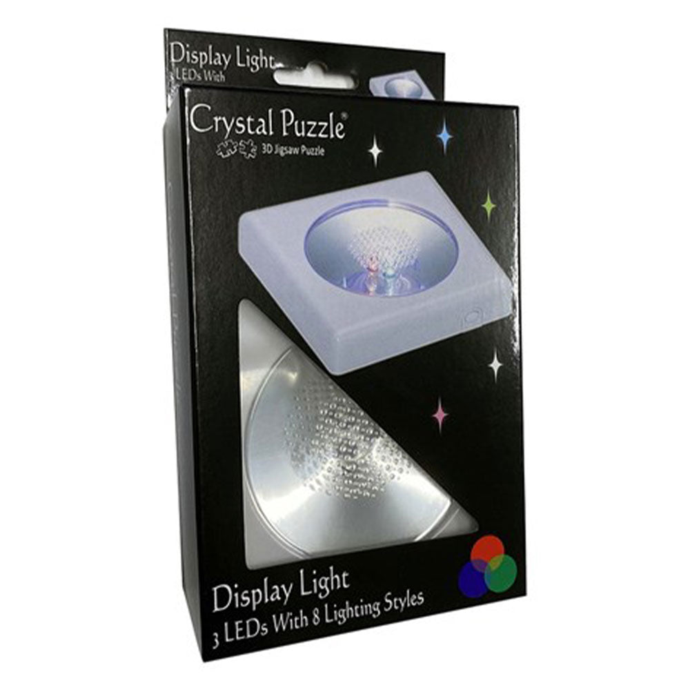 Display puzzle in cristallo con luce a led