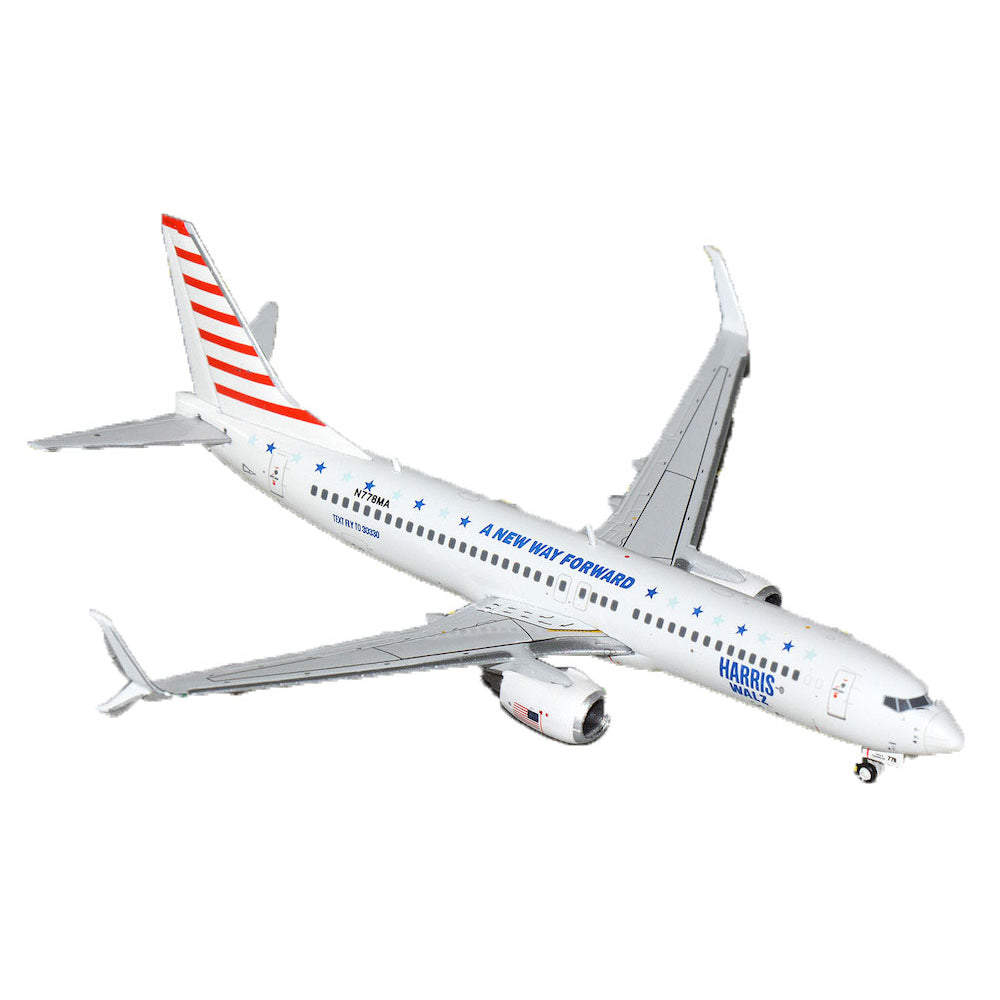Harris-Walz Campaign B737-800S N778MA 1/400 Scale Model