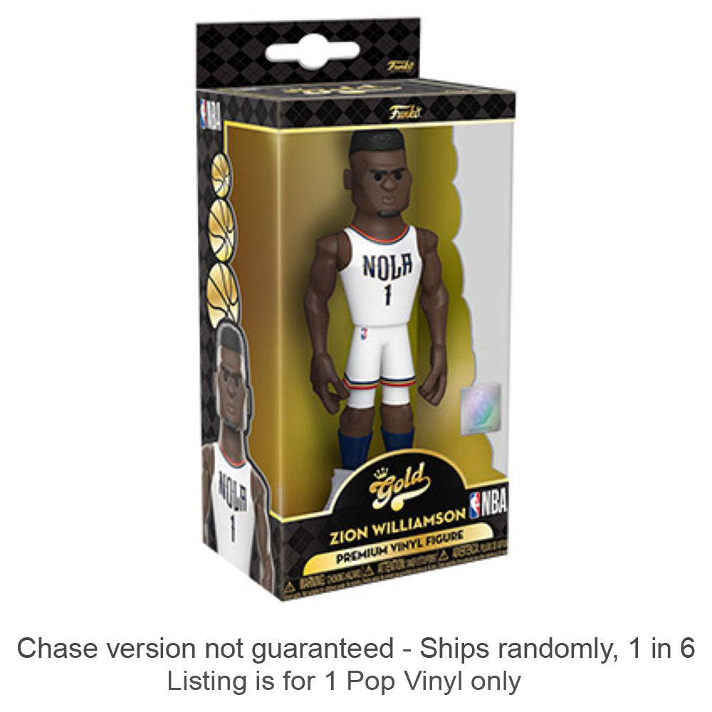 NBA Zion Williamson Home 5" Vinyl Gold Chase Ships 1 in 6