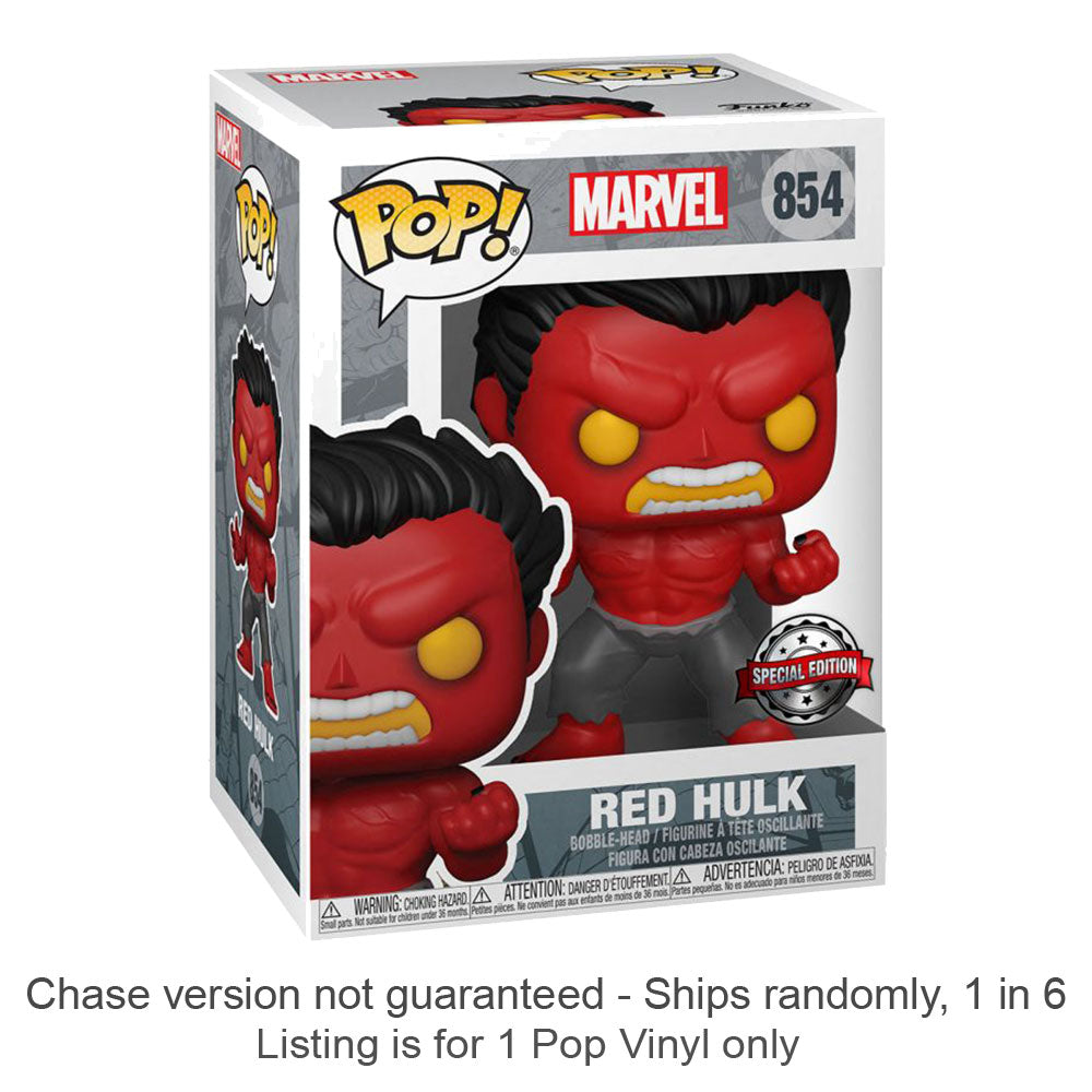 Red Hulk US Exclusive Pop! Vinyl Chase Ships 1 in 6