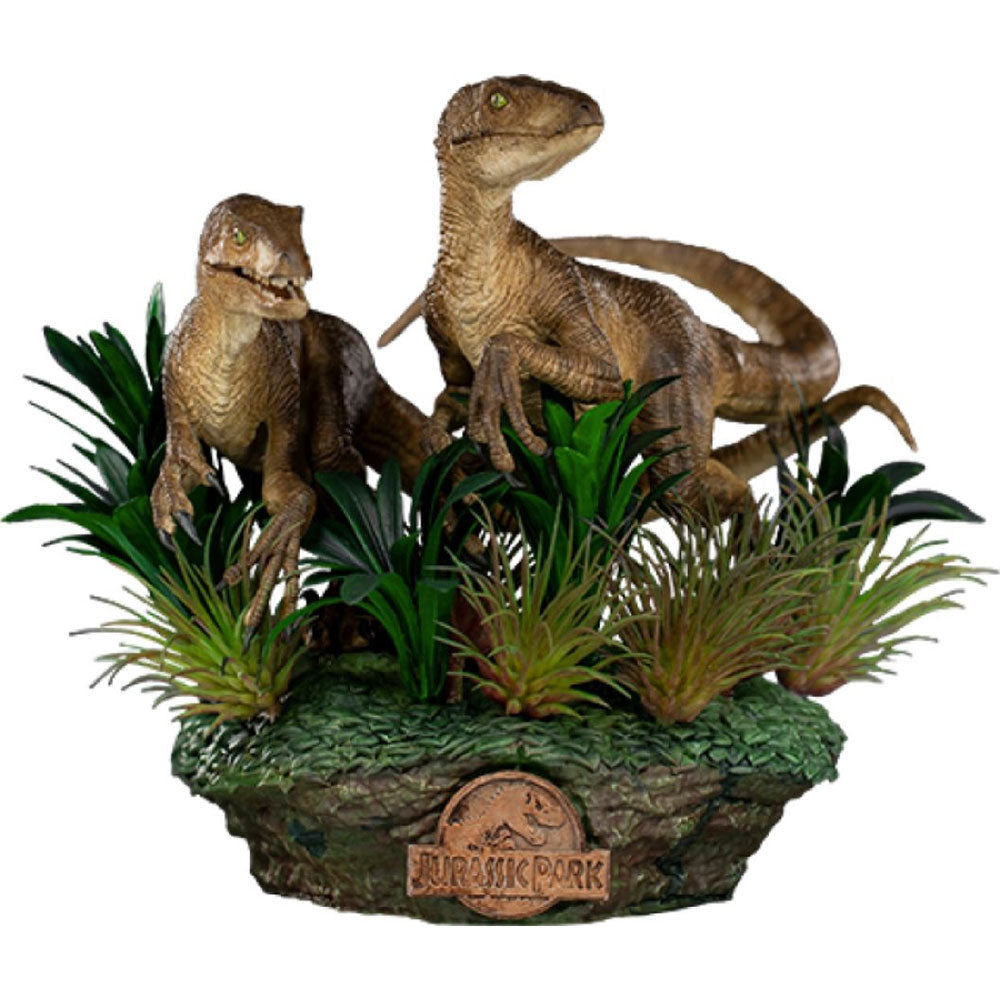 Jurassic Park Two Raptors Deluxe 1:10 Scale Statue