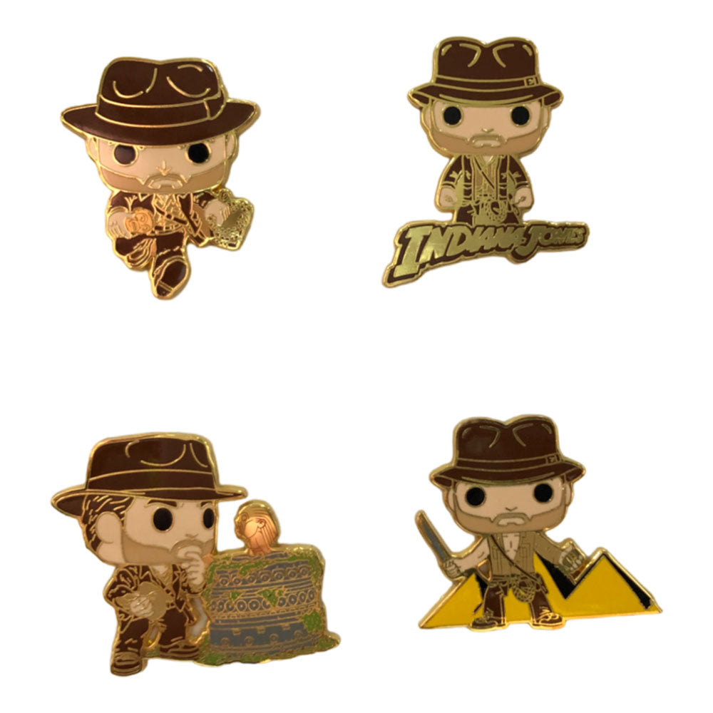 Indiana Jones Raiders of the Lost Ark Indy Set Pin 4pk