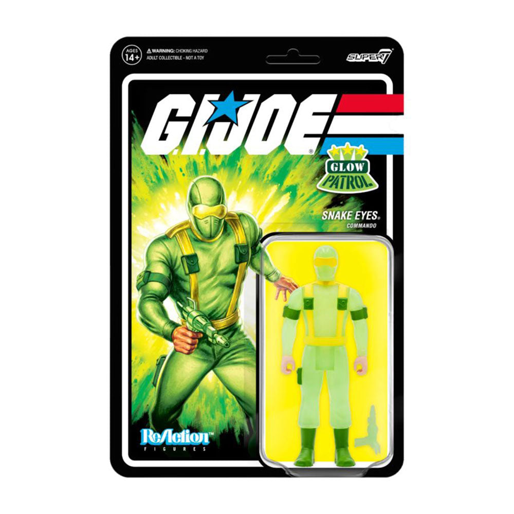 G.I. Joe Snake Eyes Glow Patrol ReAction 3.75" Figure