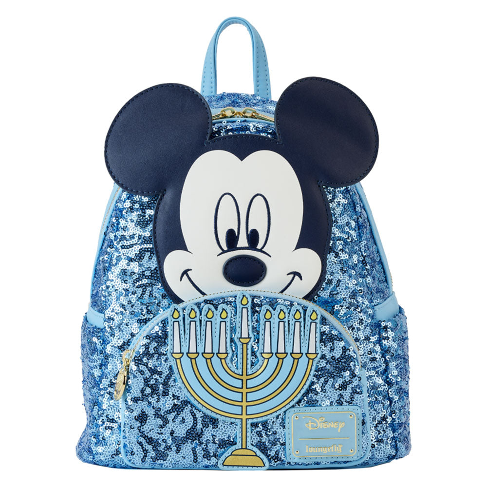 Disney Mickey Mouse Hanukkah Sequin Glow Mini Backpack