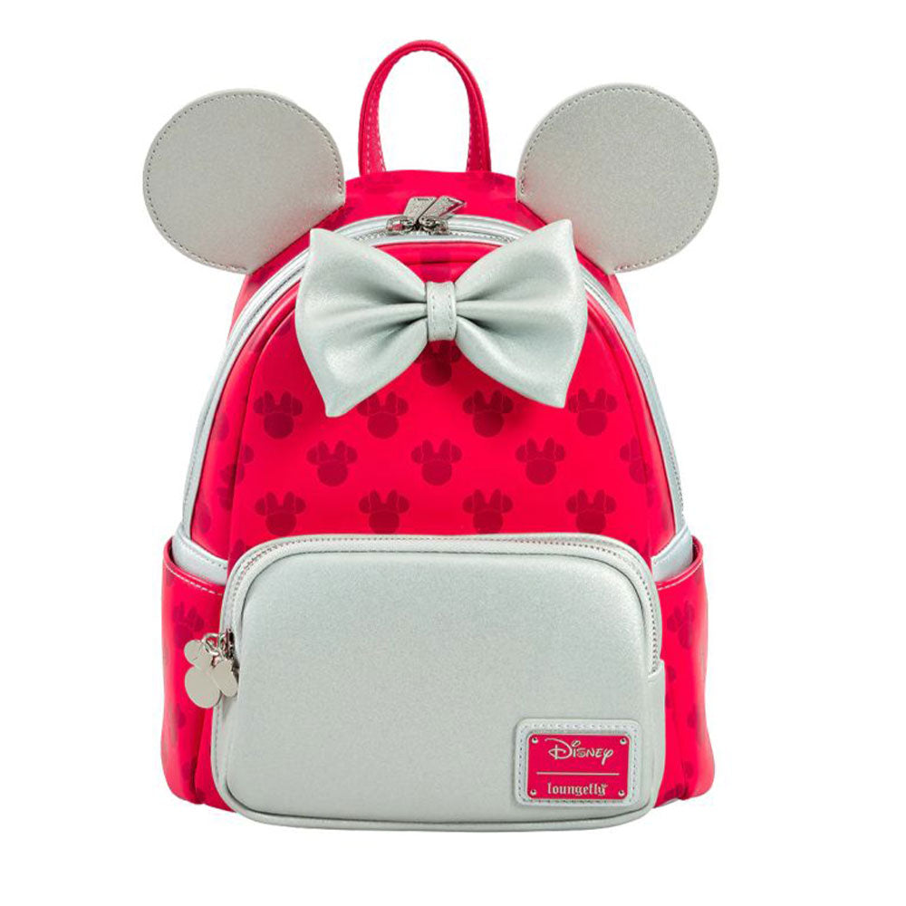 Disney Minnie Mouse Red & Silver US Exclusive Mini Backpack
