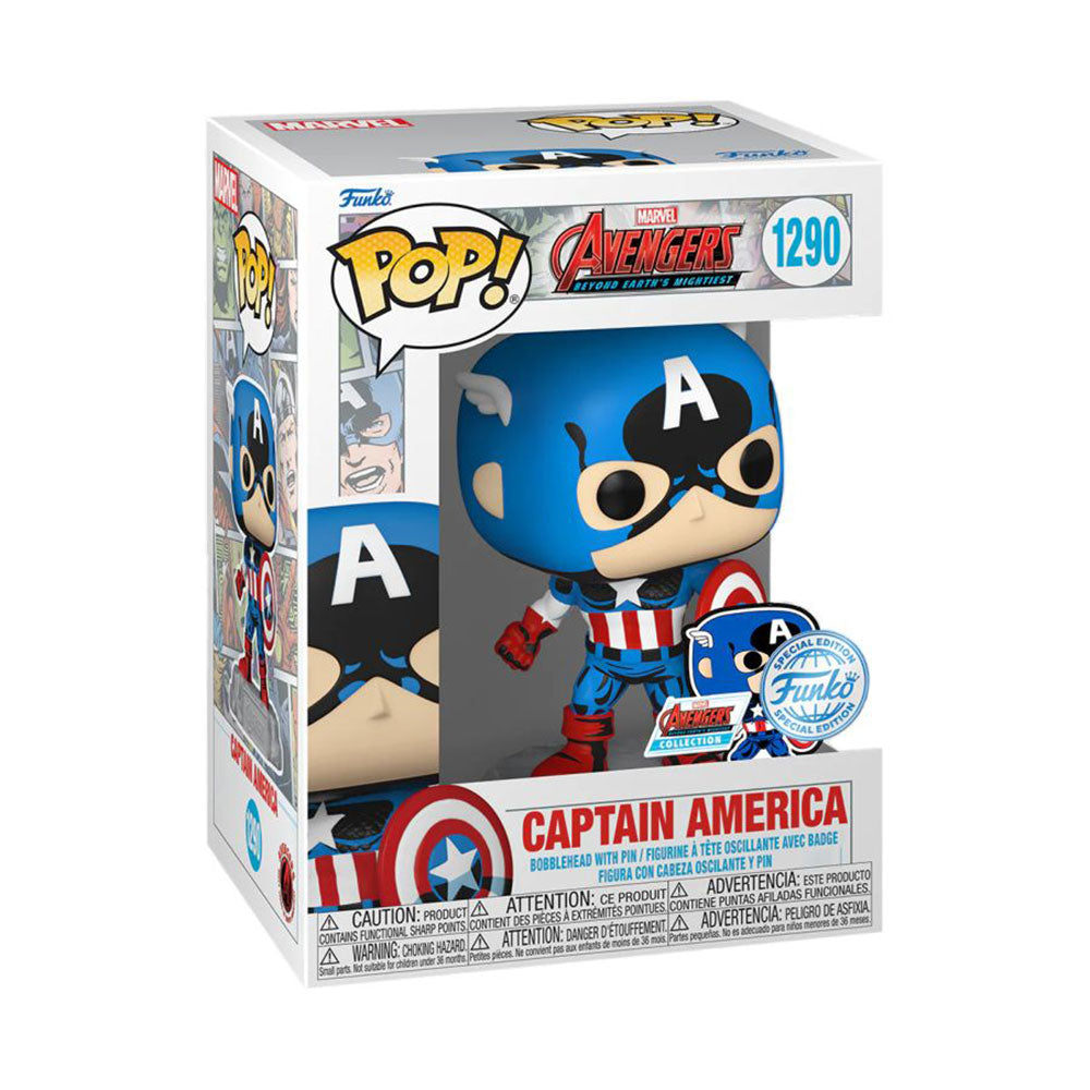 Captain America 60th Anniversary with Pin US Pop! Vinyl