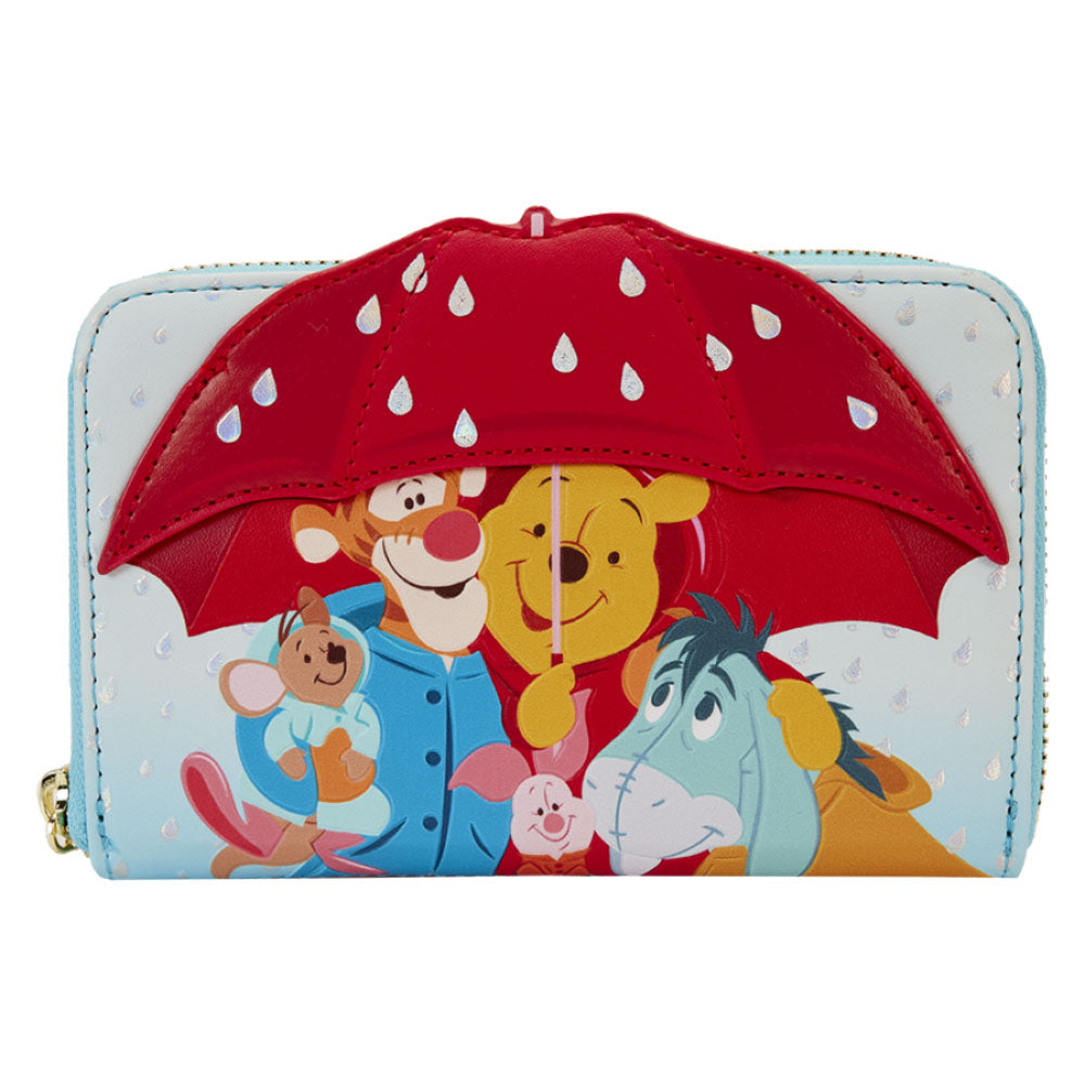 Pooh & Friends portemonnee met ritssluiting op regenachtige dagen